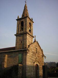 Iglesia de Parderrubias, en el municipio de Salceda de Caselas.